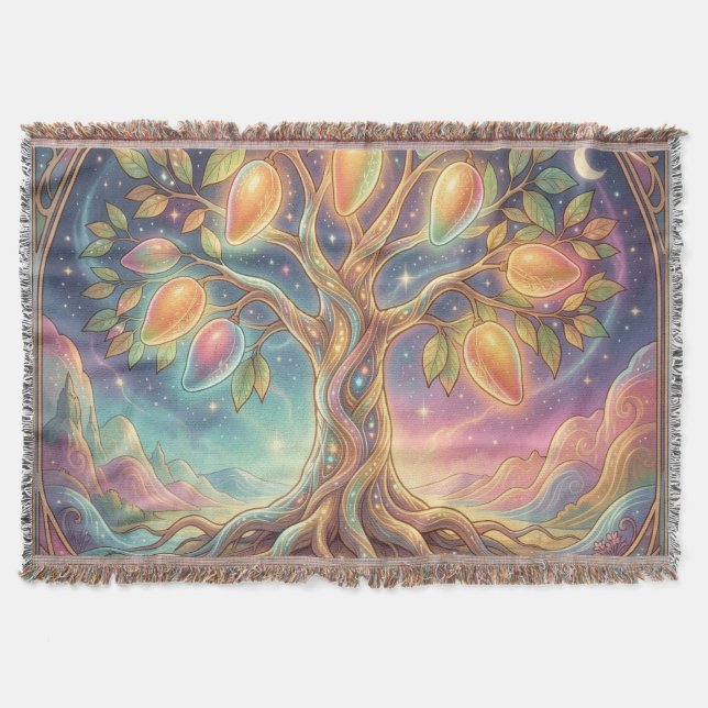 Mango - Tropical fruit full of flavor Throw Blanket (Front)