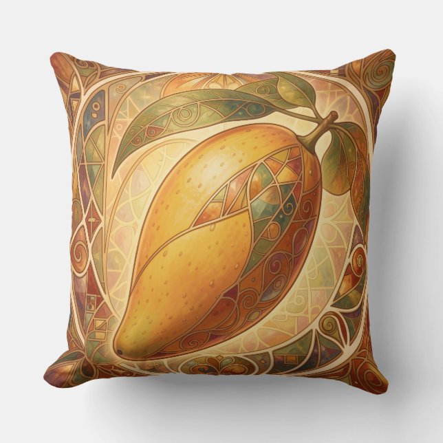 Mango - Tropical fruit full of flavor Throw Pillow (Front)