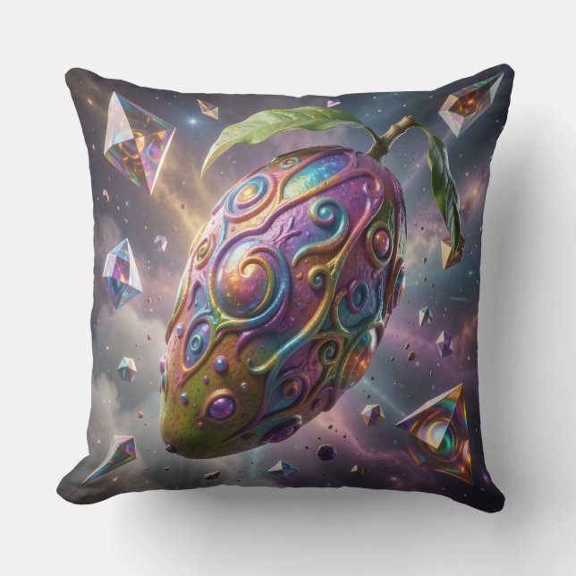  Mango – Tropical Fruit Full of Flavor Throw Pillow (Front)