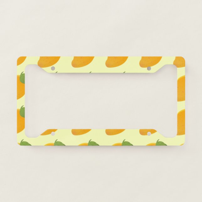 Mango Tropical Fruit Lovers Caribbean Summer License Plate Frame (Front)
