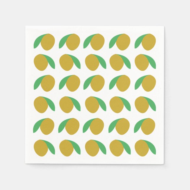Mango Tropical Fruit Summer Party Napkins (Front)
