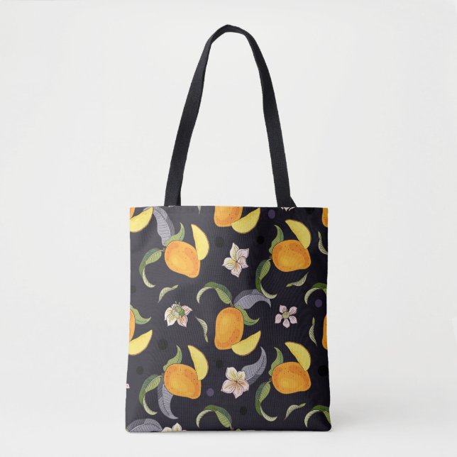 Mango Tropical Fruits: Bright Seamless Tote Bag (Front)