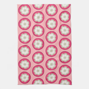 Mangosteen  Fruit Stylized Fruit Slices Kitchen Towel