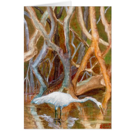 "Mangrove Egret No. 4" Cards (Front)