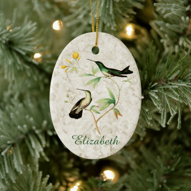 Mangrove Hummingbird Ceramic Ornament (Tree)