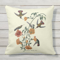 Mangrove Hummingbird Textured Outdoor Pillow 20x20