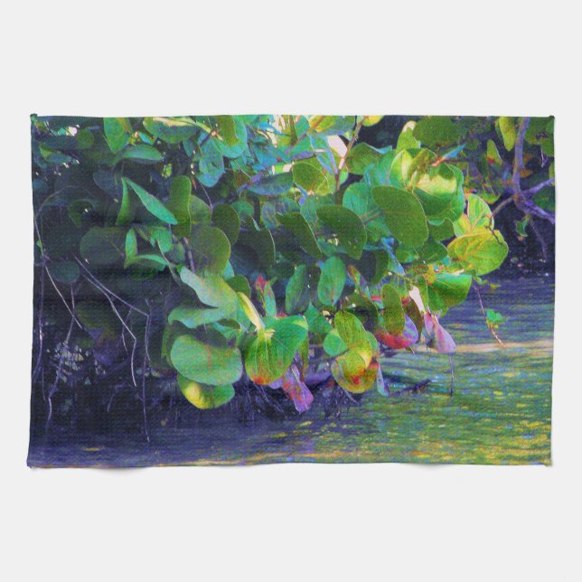 Mangrove Lagoon with Sea Grapes Towel (Horizontal)