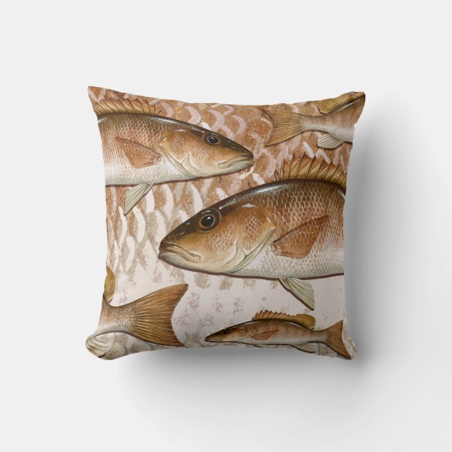 Mangrove Snapper (Gray Snapper) Throw Pillow (Front)