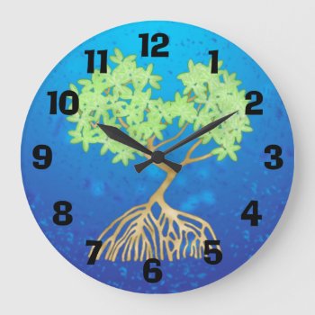 Mangrove Tree Large Clock by AutumnRoseMDS at Zazzle