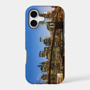 Manhattan and Brooklyn Bridge at dusk iPhone 17 Case