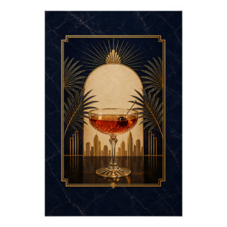 Manhattan Art Deco Poster | Printable Gatsby Speak