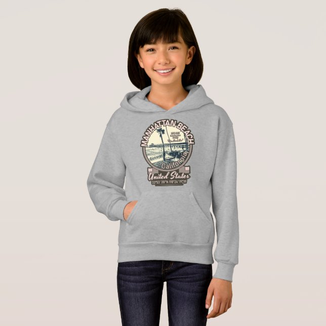 MANHATTAN BEACH CITY - LOS ANGELES CALIFORNIA HOODIE (Front Full)