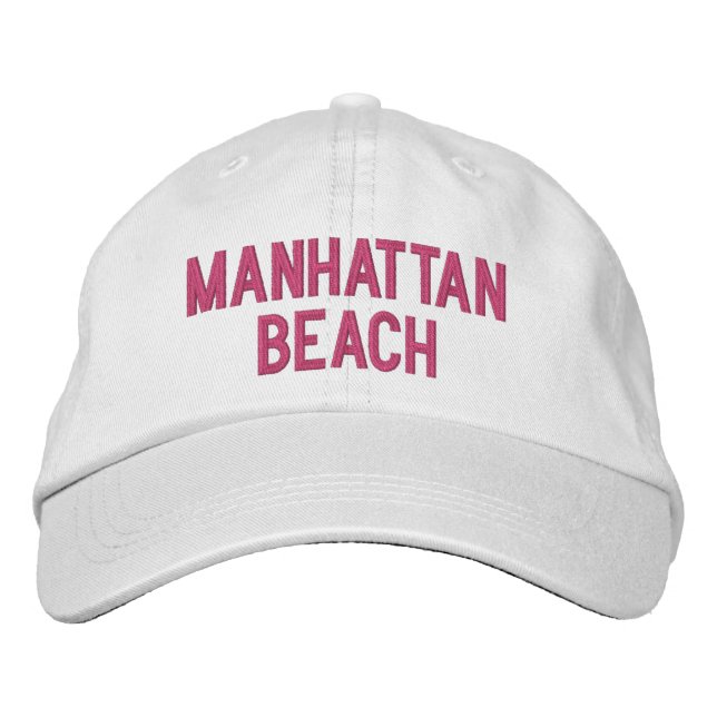 MANHATTAN BEACH EMBROIDERED BASEBALL CAP (Front)