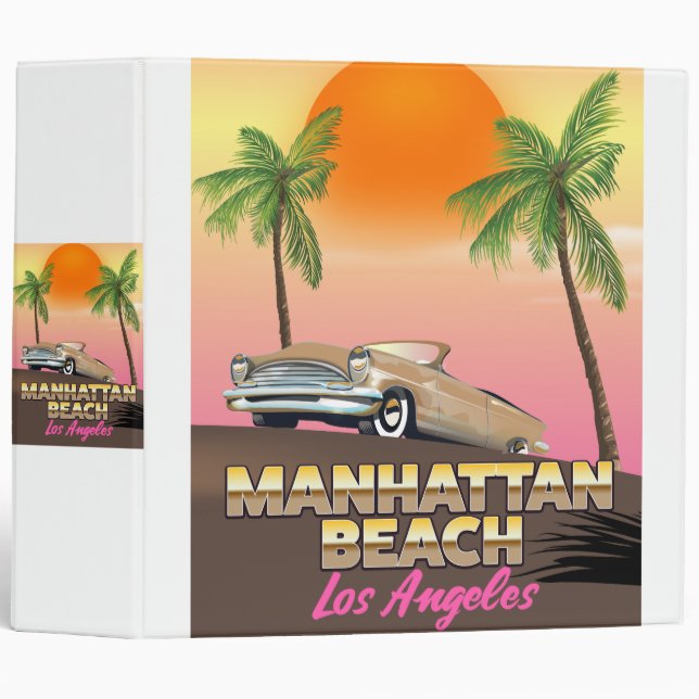 Manhattan beach Los Angeles 3 Ring Binder (Front/Spine)