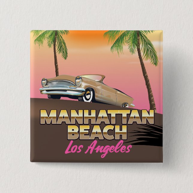 Manhattan beach Los Angeles Button (Front)