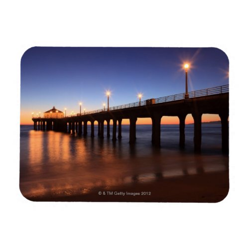 Manhattan Beach Pier at sunset California Magnet