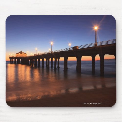 Manhattan Beach Pier at sunset California Mouse Pad