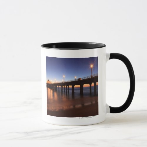 Manhattan Beach Pier at sunset California Mug
