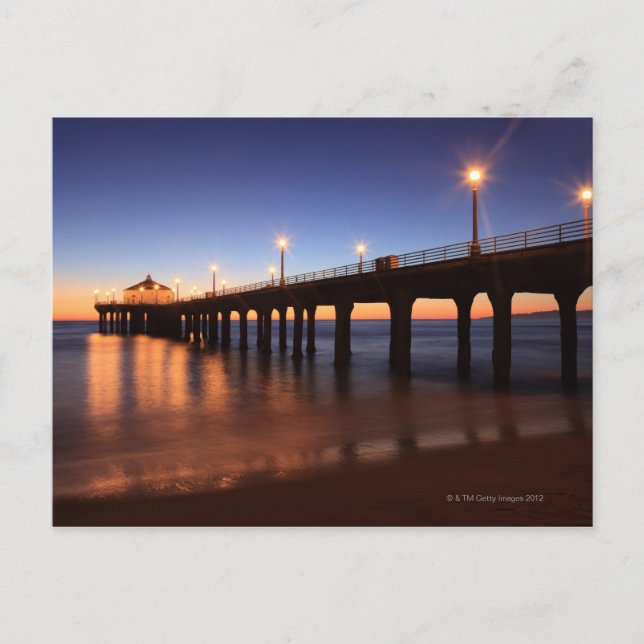 Manhattan Beach Pier at sunset, California Postcard (Front)