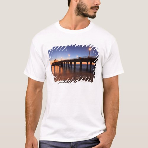Manhattan Beach Pier at sunset California T_Shirt
