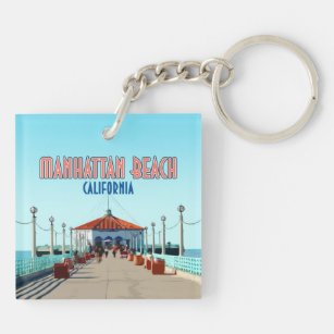 Manhattan Beach Pier Los Angeles California Keychain