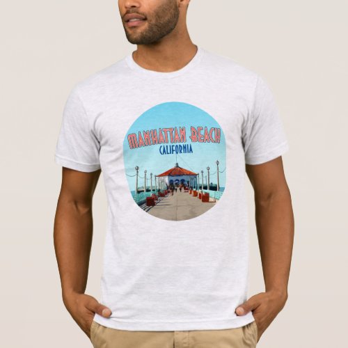 Manhattan Beach Pier Los Angeles California T_Shirt