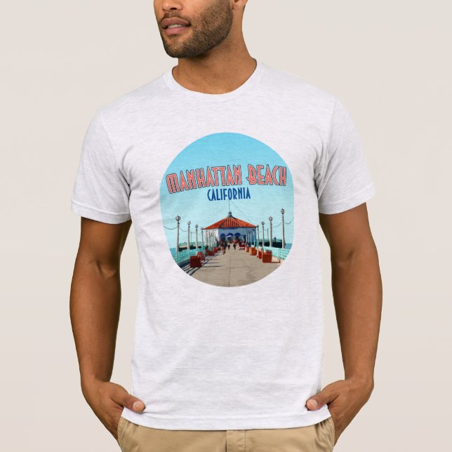 Manhattan Beach Pier Los Angeles California T-Shirt (Front)