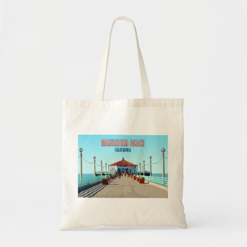 Manhattan Beach Pier Los Angeles California Tote Bag