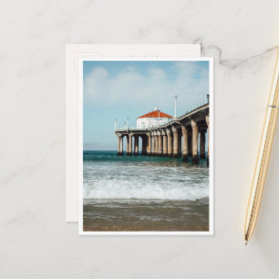 Manhattan Beach Pier Photo Los Angeles Coastal Postcard