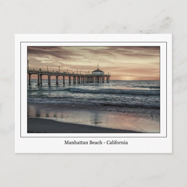 Manhattan Beach Pier Postcard (Front)
