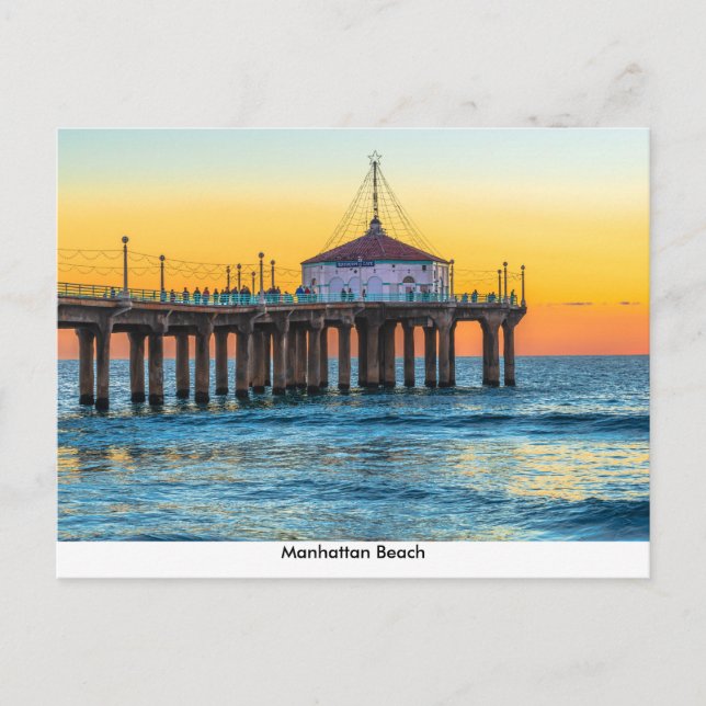 Manhattan Beach Pier Postcard (Front)