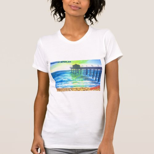 Manhattan Beach Pier  Pressure T_Shirt