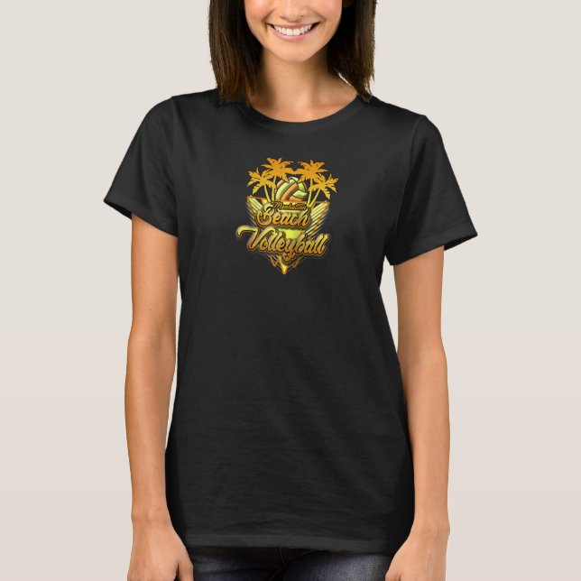 Manhattan Beach Volleyball California Fun & Sun In T-Shirt (Front)