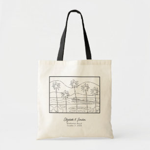 Manhattan Beach Wedding Welcome Tote Bag