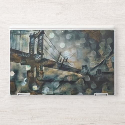 Manhattan bridge abstract HP laptop skin