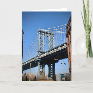 Manhattan Bridge and Empire State Building Card