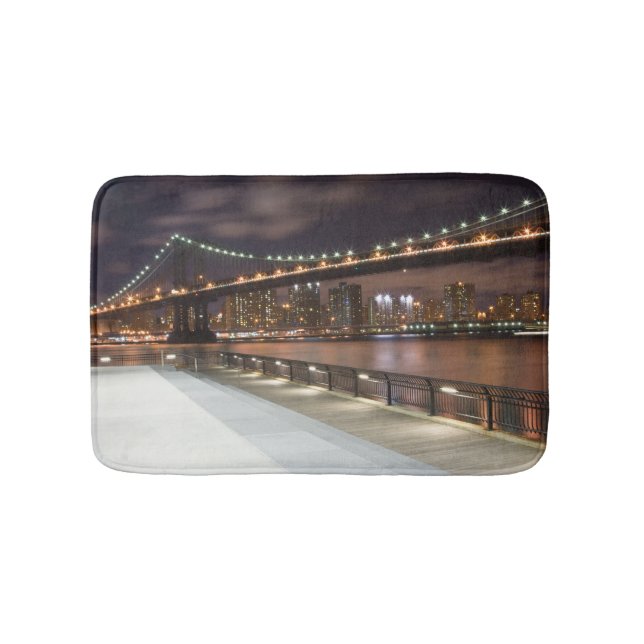 Manhattan Bridge and NYC Skyline Bath Mat (Front)
