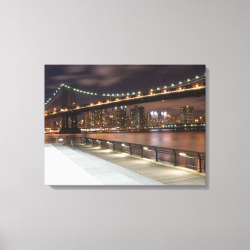 Manhattan Bridge and NYC Skyline Canvas Print