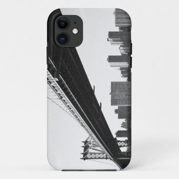 Manhattan Bridge And Skyline  New York  Us. Iphone 11 Case by iconicnewyork at Zazzle