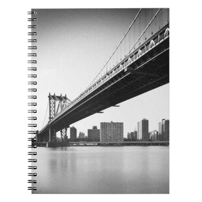 Manhattan Bridge and skyline, New York, US. Notebook (Front)