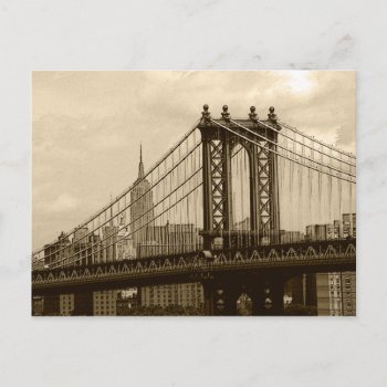 Manhattan Bridge Postcard by CaptainScratch at Zazzle