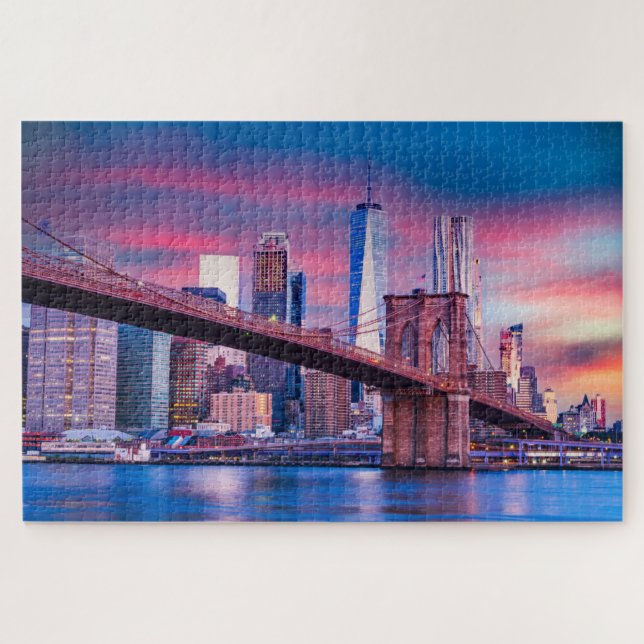 Manhattan Brooklyn Bridge New York Jigsaw Puzzle (Horizontal)