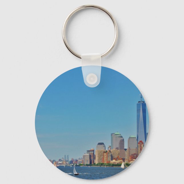 Manhattan Brooklyn New York NYC Keychain (Front)