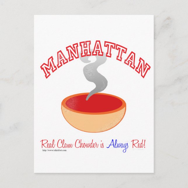 Manhattan Chowder War Postcard (Front)