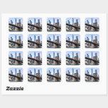 Manhattan, cityscape photograph with skyscrapers square sticker