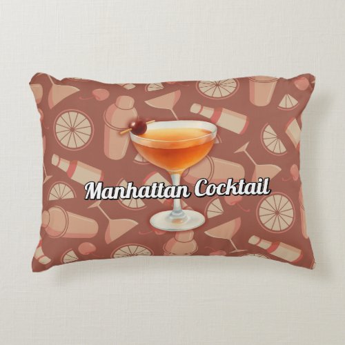 Manhattan Cocktail Accent Pillow
