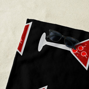 Manhattan Cocktail Bartender Alcohol Liquor Lovers Beach Towel