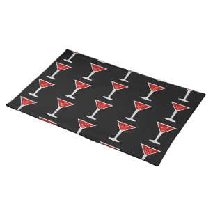 Manhattan Cocktail Bartender Alcohol Liquor Lovers Cloth Placemat