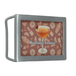 Manhattan Cocktail Belt Buckle