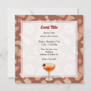 Manhattan Cocktail Invitation